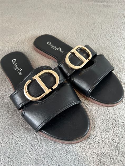 christian dior leather slides.